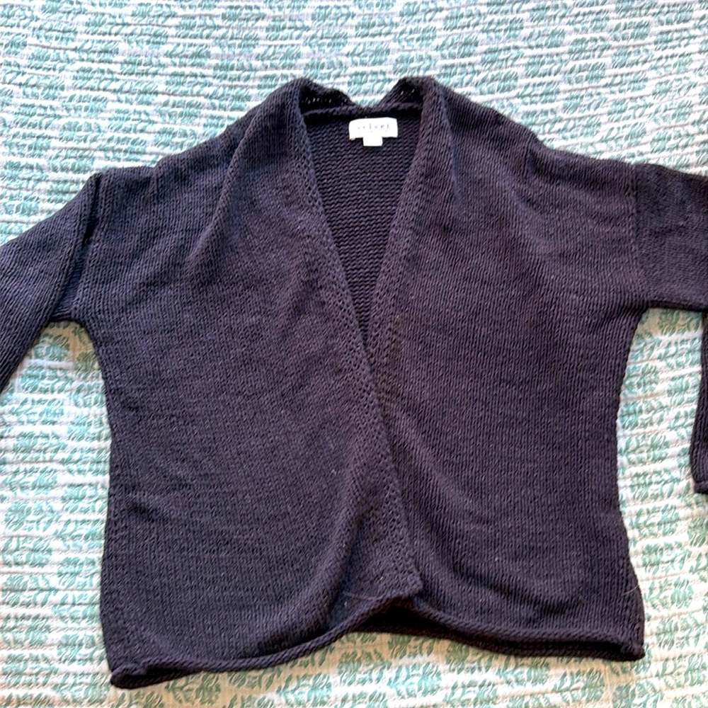 Graham & Spencer Velvet knit cardigan M